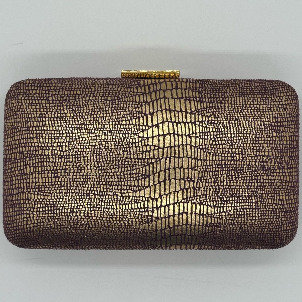 TARTE Hard Clutch Bag Gold and Deep Purple - Picture 2 of 8